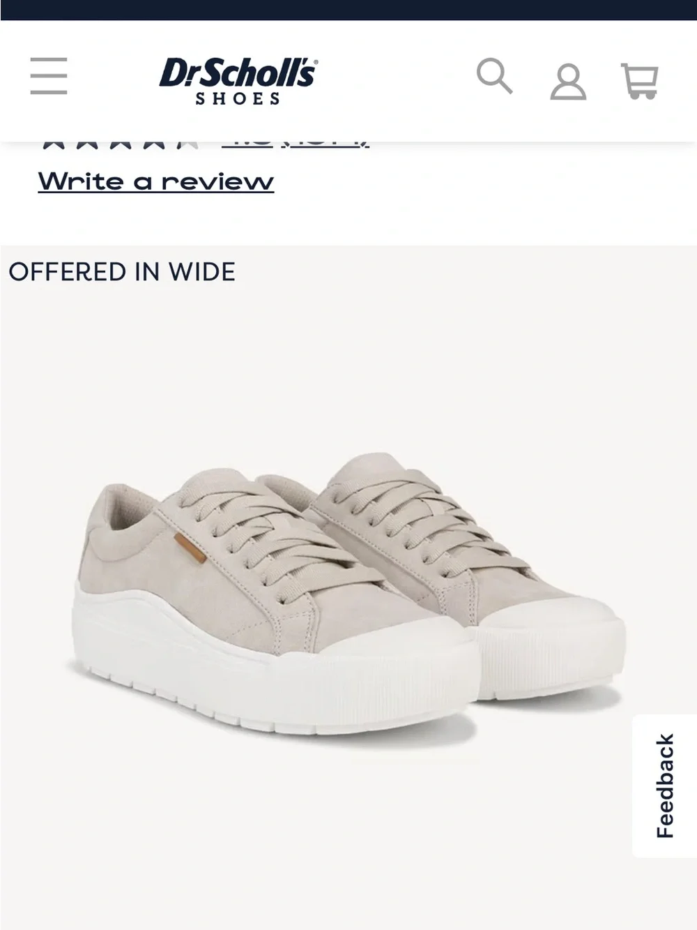 Dr. Scholl's Ladies Low-Top Sneakers in Light Gray